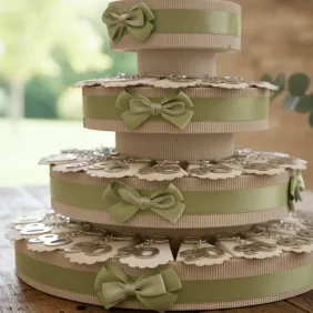 Torta Bomboniera Portachiave Silver con numero 90
