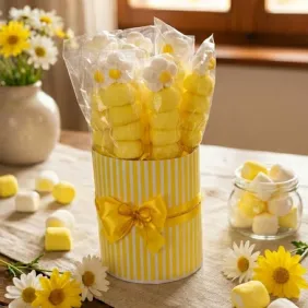Marshmallow Flower con Caramelle