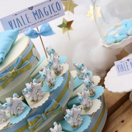 Bomboniere Unicorno Battesimo Torta Bimbo Statuina Fantasy