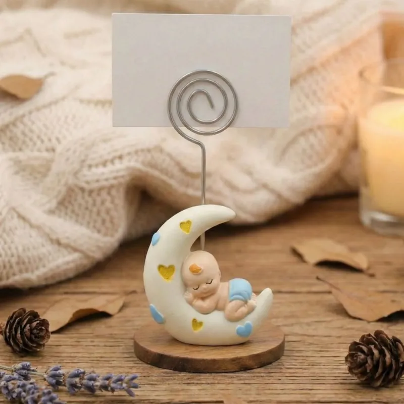 Segnaposto Bimbo che Dorme sulla Luna | Ideale per Battesimo e Nascita
