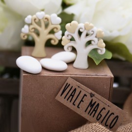 Statuine Albero della Vita con Cuori Bomboniera Matrimonio Fai da te