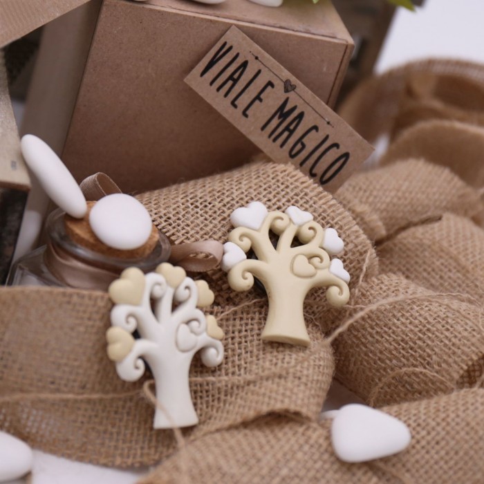 Calamite Albero della Vita con Cuori Bomboniera Matrimonio Faidate