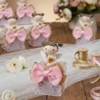 "Il Cuore degli Angeli" Statuina Bimba su Plexiglass con Confetti