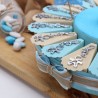 Torta Bomboniere Battesimo Bimbo Moschettone con Sagoma Maschietto