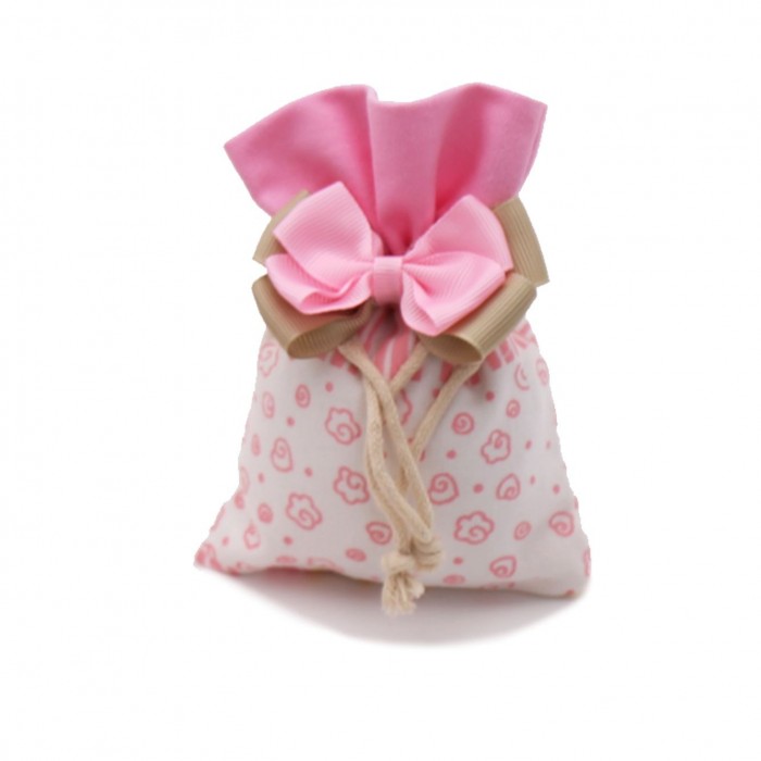 Bomboniere Nascita Sacchettini Bimba Collezione Nuvola con Confettate