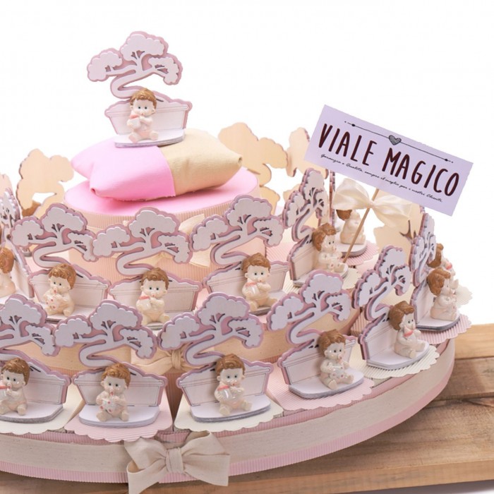 Statuina Topper Per Torta In Resina Bimba Con Biberon Per Battesimo Nascita Casa E Cucina Decorazioni Torte