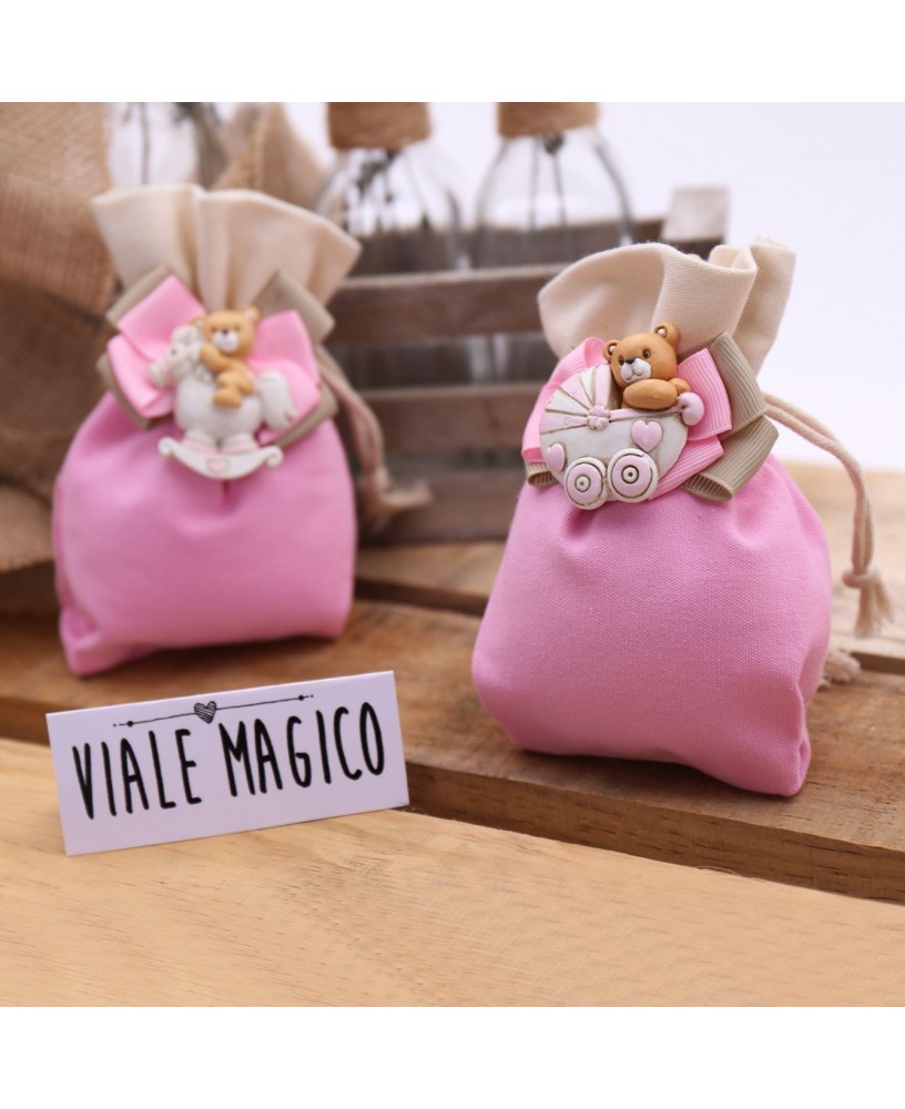 Sacchetto Lux Orsetto Pimpante Bimba con Calamita