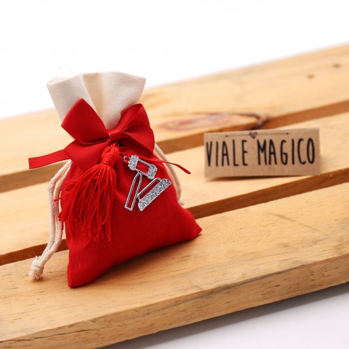 Bomboniera Martello Giudice Satin con Nappina per Laurea