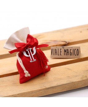 Bomboniera Lettera Greca Psi Laurea Psicologia Nappina con Sacchetto