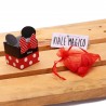 Scatoline Minnie Orecchie Classic rosso e nero con Confetti