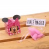 Bomboniere Compleanno Scatoline Minnie Smile Quadrettate Fucsia con Confetti