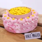 Torta Marshmallow Caramelle Flower per Prima Comunione Bimba