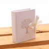 Bomboniere Matrimonio Libro Book Albero della Vita Avana con Nastro Tratteggio e Confetti