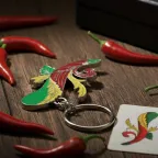 Portachiavi Asso di Bastoni Portafortuna: Ciondolo Carte