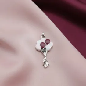 Ciondolo charm e portachiavi a forma di palloncini  rosa e bordeaux