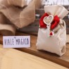 Bomboniere Matrimonio Sacchetto Lux Calamita Chiave Cuoricino Rosso con Confetti
