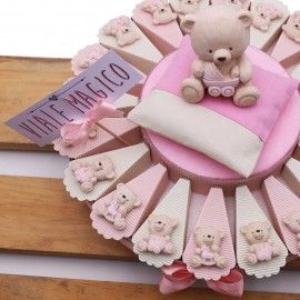 Torte Bomboniere Nascita con Orsetti Toys Bimba Magnete