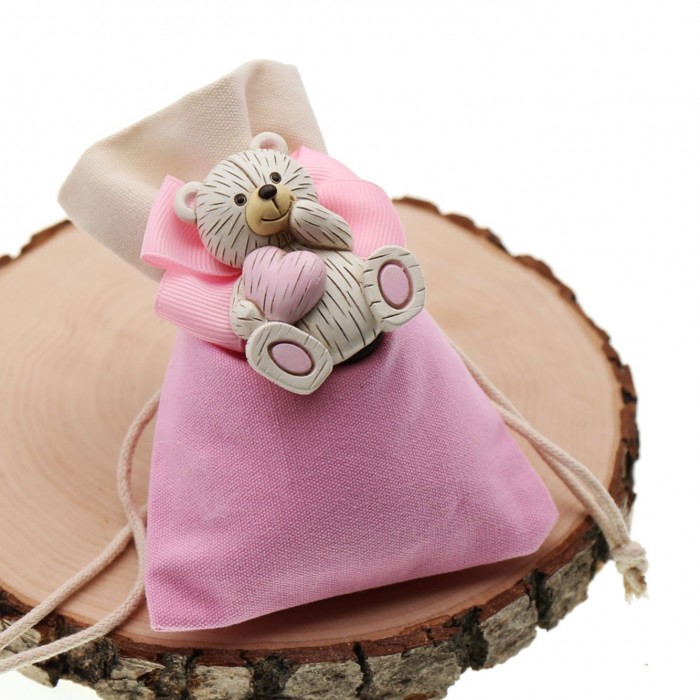 Bomboniere Nascita Confezionate Magnete Orsetto dolce Cuore Bimba