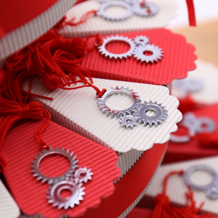 Ingranaggio con Nappina Laurea Ingegneria Torta Bomboniere