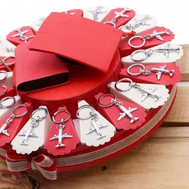Bomboniere Torta Aereo per Laurea Aerospaziale Gadget Satin