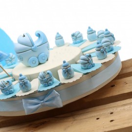 Bomboniere Carrozzina Biberon Statuine Torte Nascita Bimbo