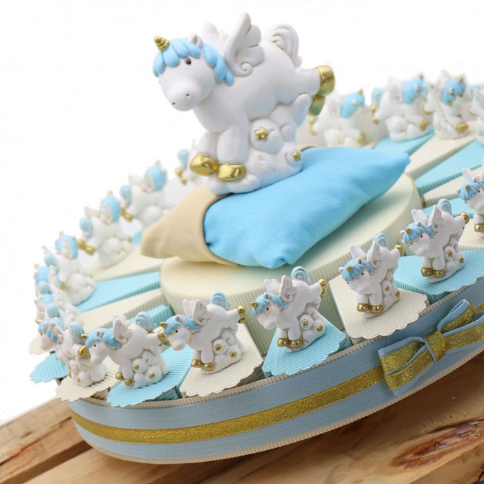 Torta Unicorno Bomboniere Bimbo Statuine Fantasy