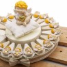 Torta Bomboniere Battesimo Angioletto Biondo con Cuore e Stella Calamita
