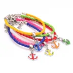 Vendita Bomboniere Compleanno Tema Mare Braccialetti con Ciondoli Ancora Mix Color