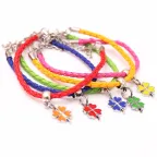 Bomboniere Compleanno Braccialetti con Ciondoli Quadrifoglio Mix Color