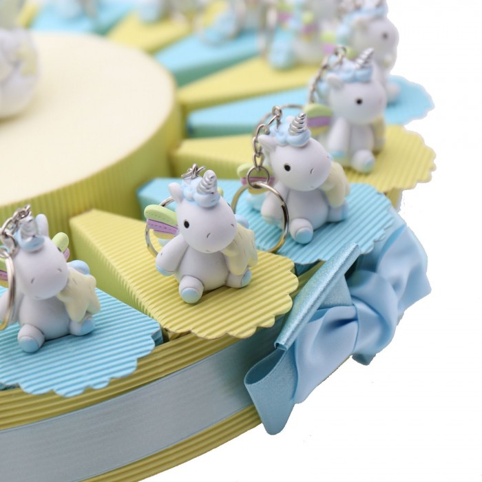 Portachiave Unicorno Moon Bimbo Torte Bomboniere Battesimo