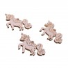 Unicorno Rosa Applicazioni in legno Fai da Te
