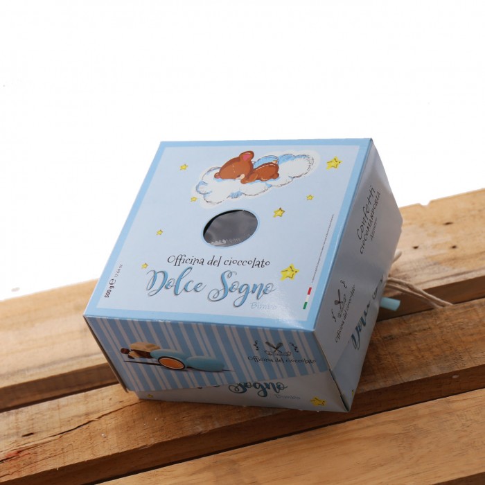 Confezione vassoio per Nascite e Battesimo Bimbo Confetti Imbustati