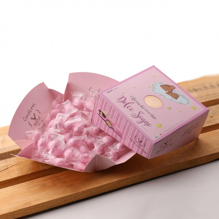 Confezione Confetti Nascita femminuccia imbustati uno ad uno per igiene