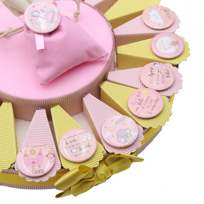Bomboniere Personalizzate Nascita Bimba con Magnete  con frase