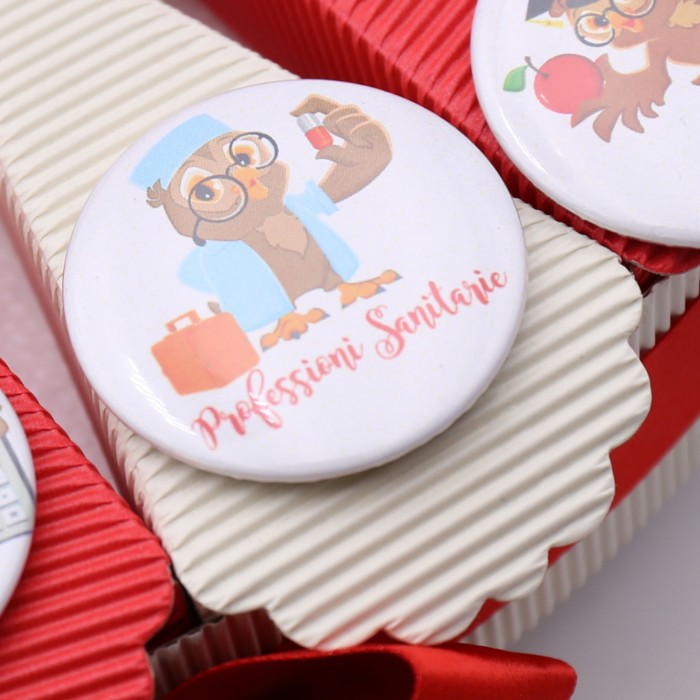 Bomboniere Laurea Personalizzate con Magnete Personalizzato con Gufo Laureato