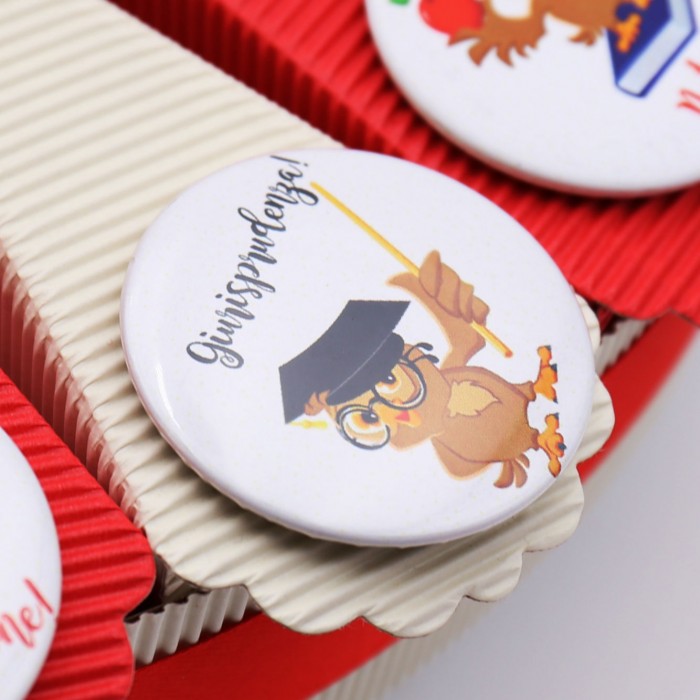 Bomboniere Laurea con Magnete Gufetto Laureato travestito da Avvocato