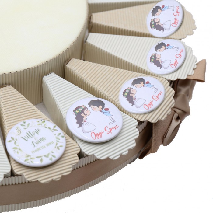 Bomboniere Matrimonio con Magnete Personalizzato con Sposini