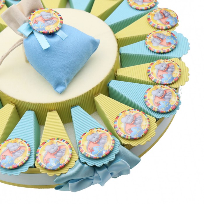 Bomboniere per Compleanno tema Dumbo con Calamita personalizzata Bimbo
