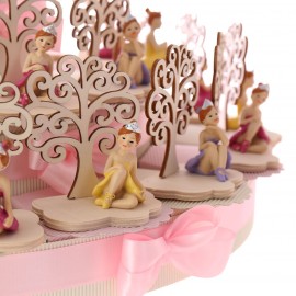 Torta Maxi Bomboniere Prima Comunione Statuina Principessa con Albero della vita