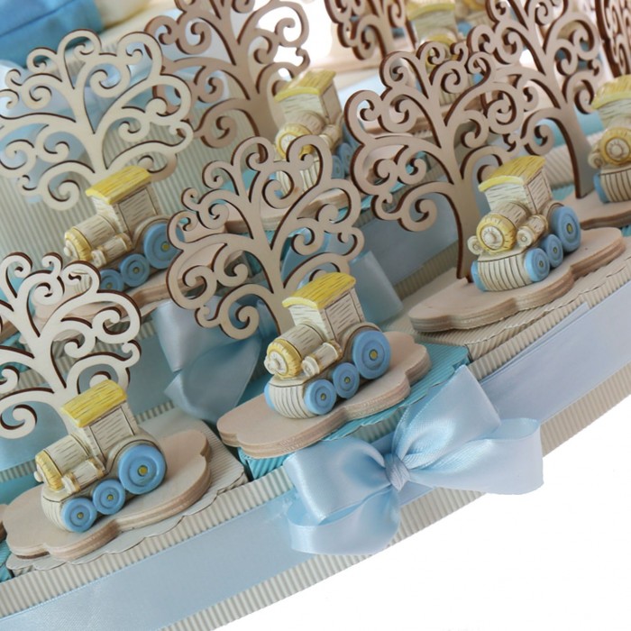 Torta Bomboniere Compleanno Bimbo Trenino con albero