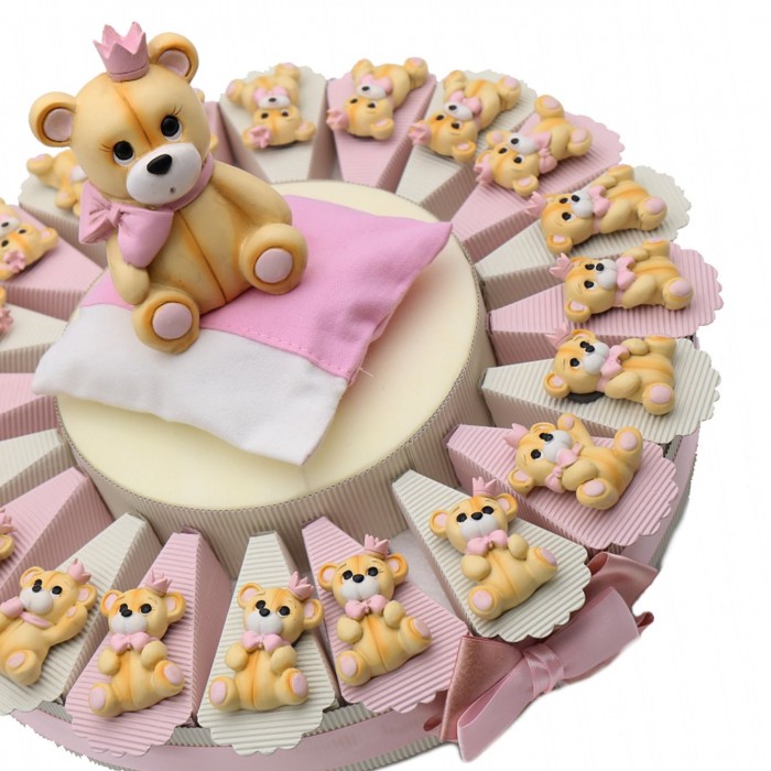 Torte Bomboniere Orsetto Principessa con Corona Calamita Bomboniere Nascita Bimba Torte Bomboniere Orsetto Principessa con Corona Calamita Bomboniere Nascita Bimba