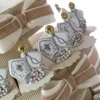 Torta Bomboniere Statuina  Cappello e Bastone Santa Cresima Oro
