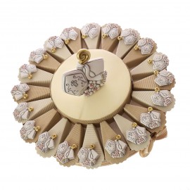 Cappello e Bastone Santa Cresima Oro Magnete torta