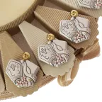 Torta Bomboniere Cresima Magnete Cappello e Bastone Santa Cresima Oro