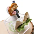 Bomboniere Promessa di Matrimonio Confezionate Statuina Sposini con Confetti