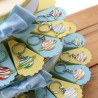 Pianeti Colorati Mix Portachiavi Torta Bomboniere Gadget Compleanno su Astuccio portaconfetti.