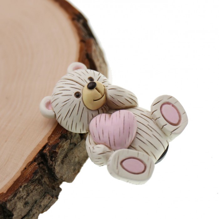 Bomboniere Nascita e Battesimo Orsetto Dolce Cuore Magnete Bimba Bomboniere Nascita e Battesimo Orsetto Dolce Cuore Magnete Bimba