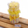 Box Marshmallow a righe con Caramelle Trecce e Palline Gialle
