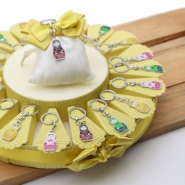 Matrioske Russe Laurea e Compleanno Torta Bomboniere Colorate Portachiave