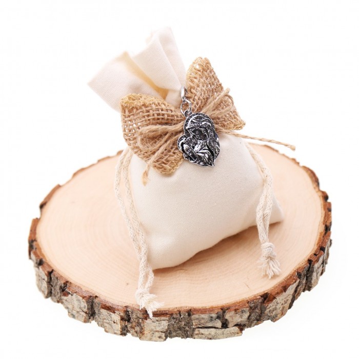 Bomboniere Sacchetto Sacra Maternità con Portachiave